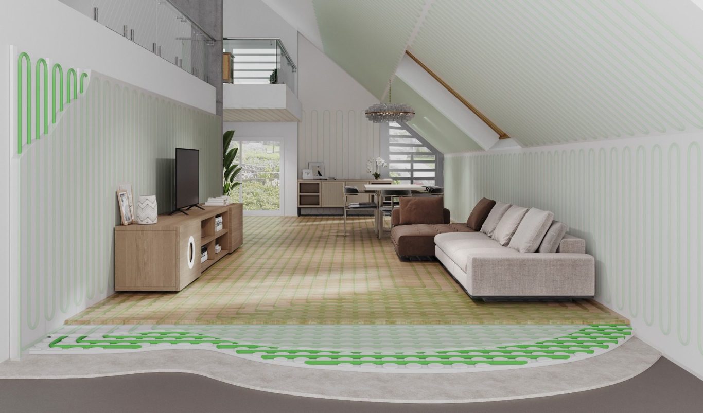 Simplytherm Trockenbausystem für Fußbodenheizung